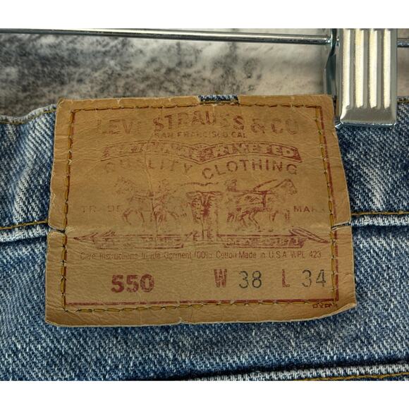 Vtg 90s Y2K Levi’s 550 Batwing Red Tab Relaxed Jeans 36×34 90s Y2k USA - Picture 4 of 9